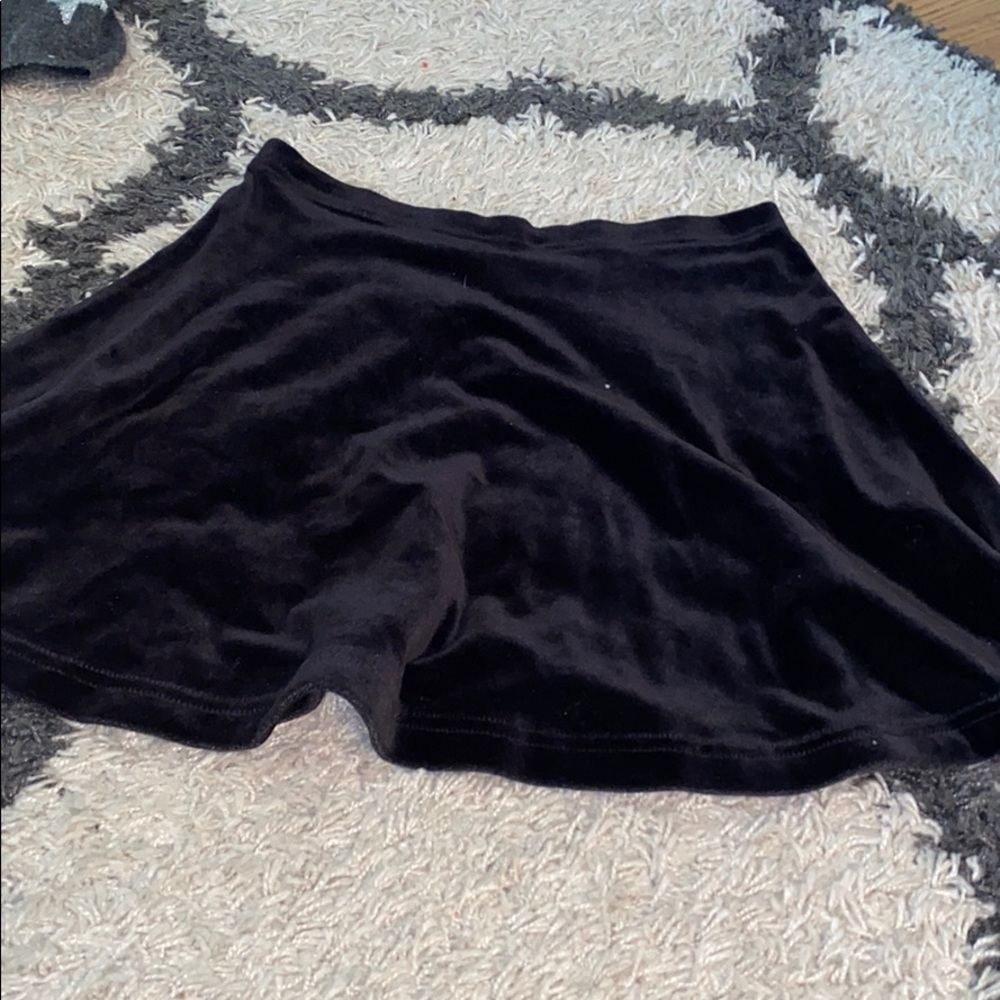 flowy velvet black skirt